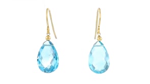 Canaria 13.00 ct. t.w. Sky Blue Topaz Drop Earrings in 10kt Yellow Gold