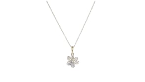 Canaria .10 ct. t.w. Diamond Paw Print Pendant Necklace in 10kt Yellow Gold