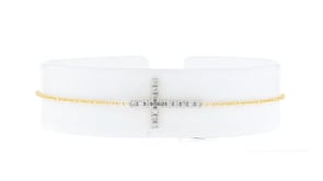 Canaria .15 ct. t.w. Diamond Cross Bracelet in 10kt Yellow Gold
