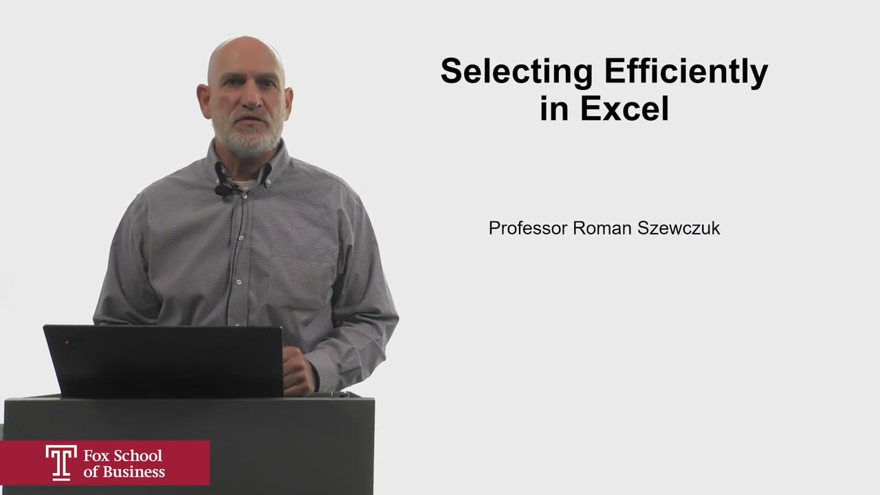 Selecting Efficiently in Excel