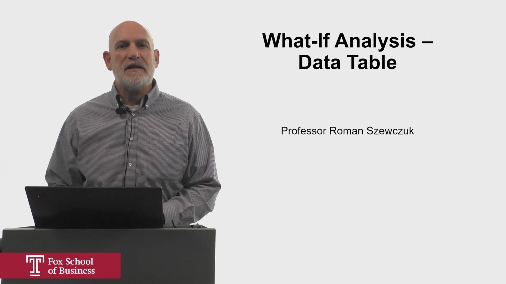 What-If Analysis – Data Table