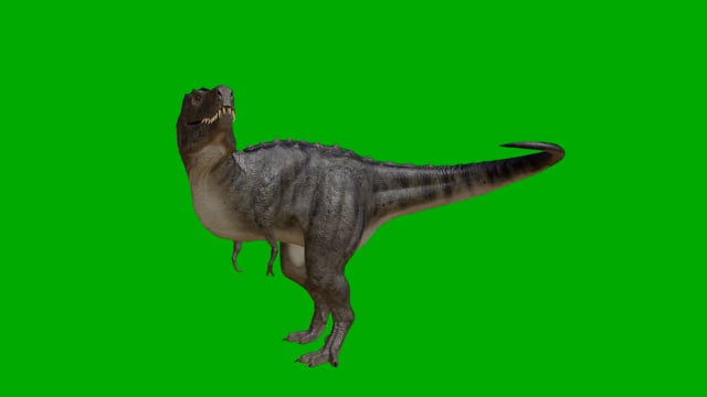 (4K) Velociraptor Running Across Screen Roar 1