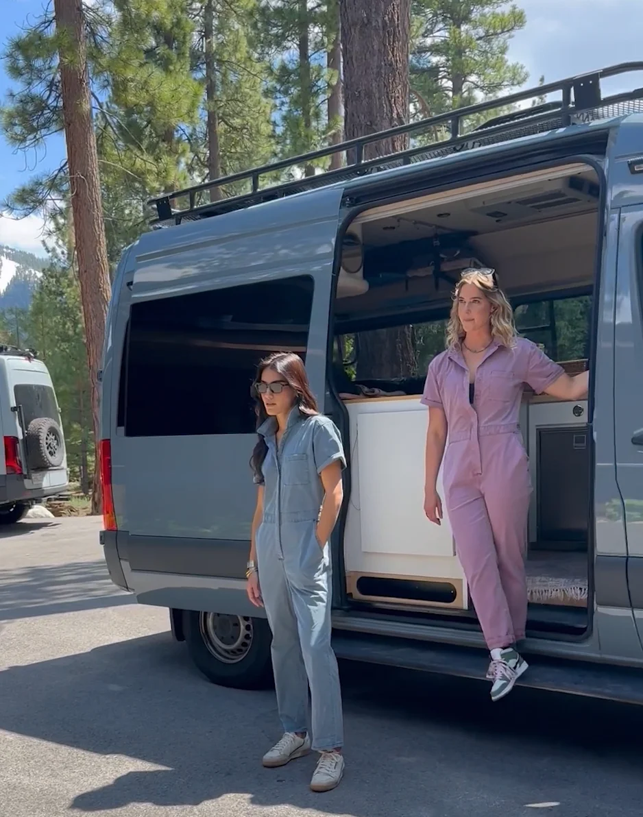 Nyla Twill Jumpsuit: Slate Sunkissed