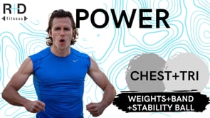 Chest and Tri Power (weights+bands+stability ball) 71023