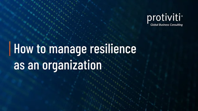 Can regulations support resilient performance? - Resilience