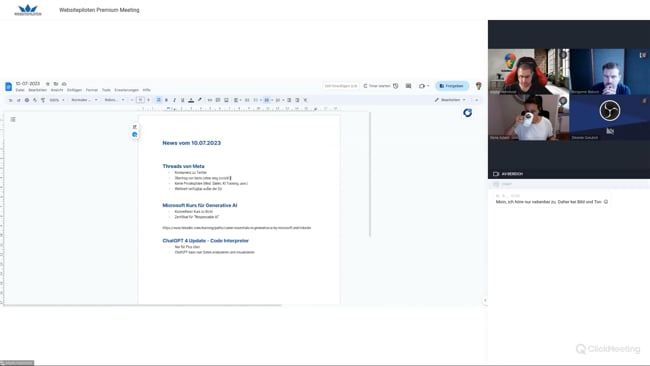 Microsoft KI Kurs, ChatGPT 4 Update, Chatbots für Shops & Erweiterte Conversions mit Michael Klein vom 10.07.23