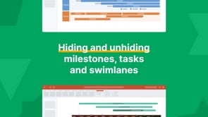 How to hide milestones, tasks & swimlanes | Office Timeline