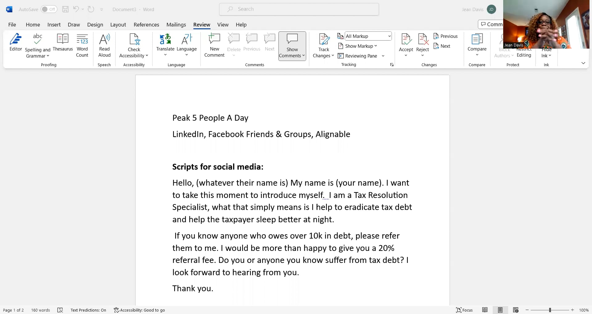 Week 13 Tax Resolution Scripts on Vimeo