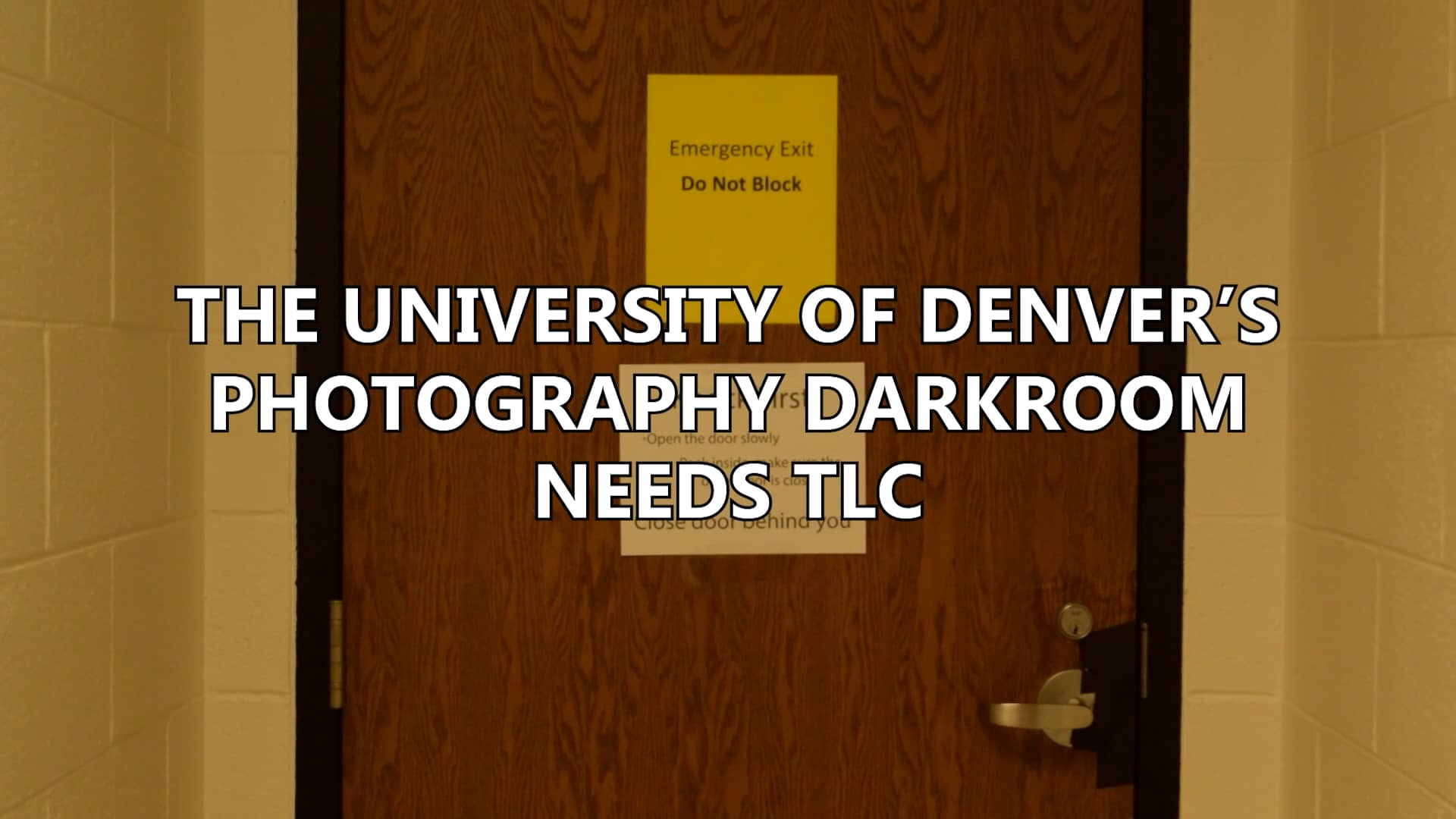 THE UNIVERSITY OF DENVER'S PHOTOGRAPHY DARKROOM NEEDS TLC on Vimeo