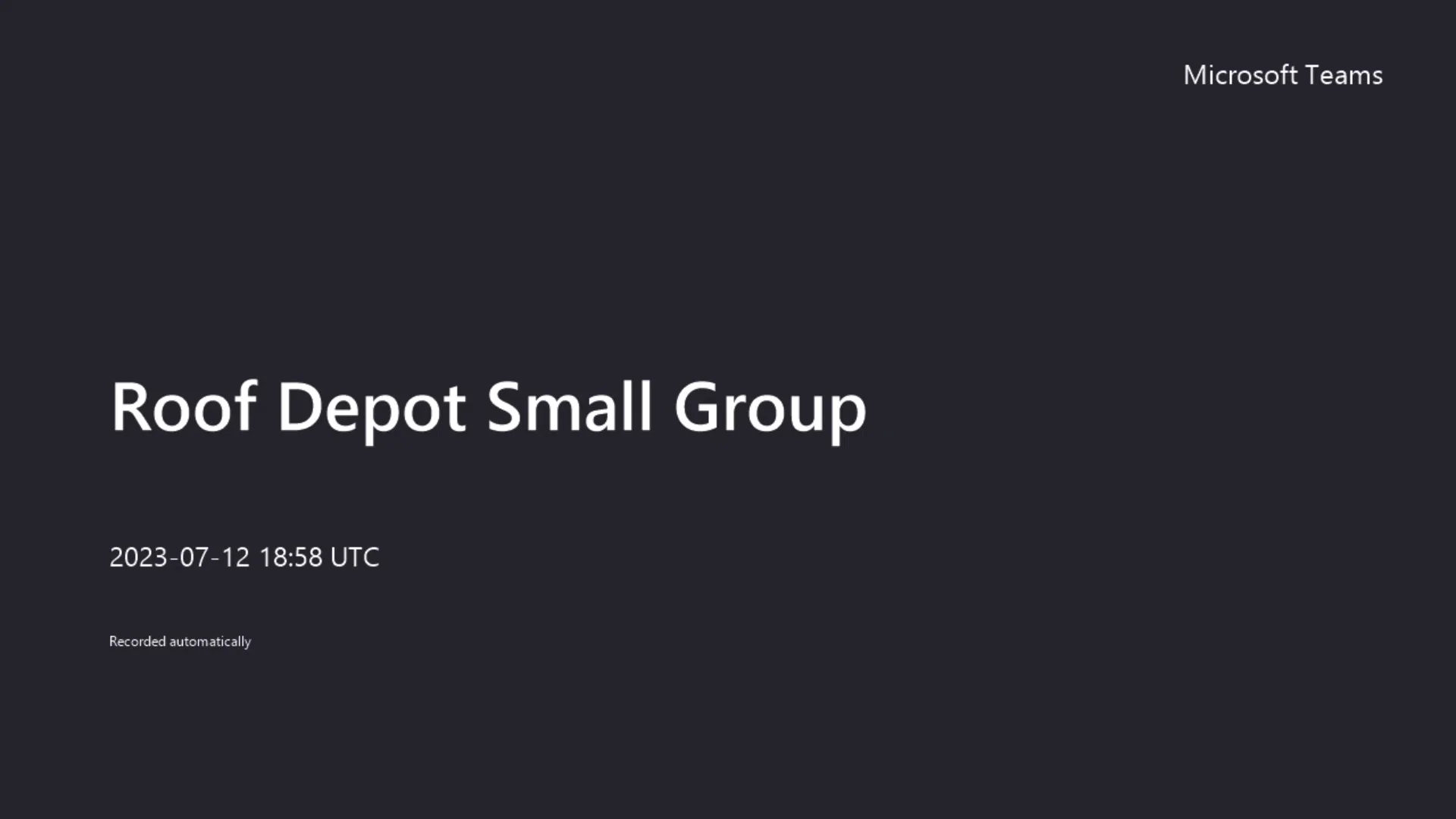 Roof Depot Small Group20230712_193816Meeting Recording on Vimeo