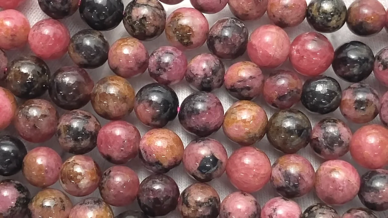 デンドリックロードナイト ラウンド6mm 1連｜天然石ビーズの卸問屋