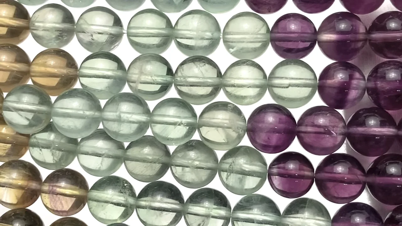 フローライト ラウンド8mm カラーグラデーション 1連｜天然石