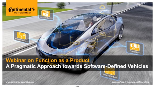 Function as a Product – a pragmatic approach towards software-defined vehicles