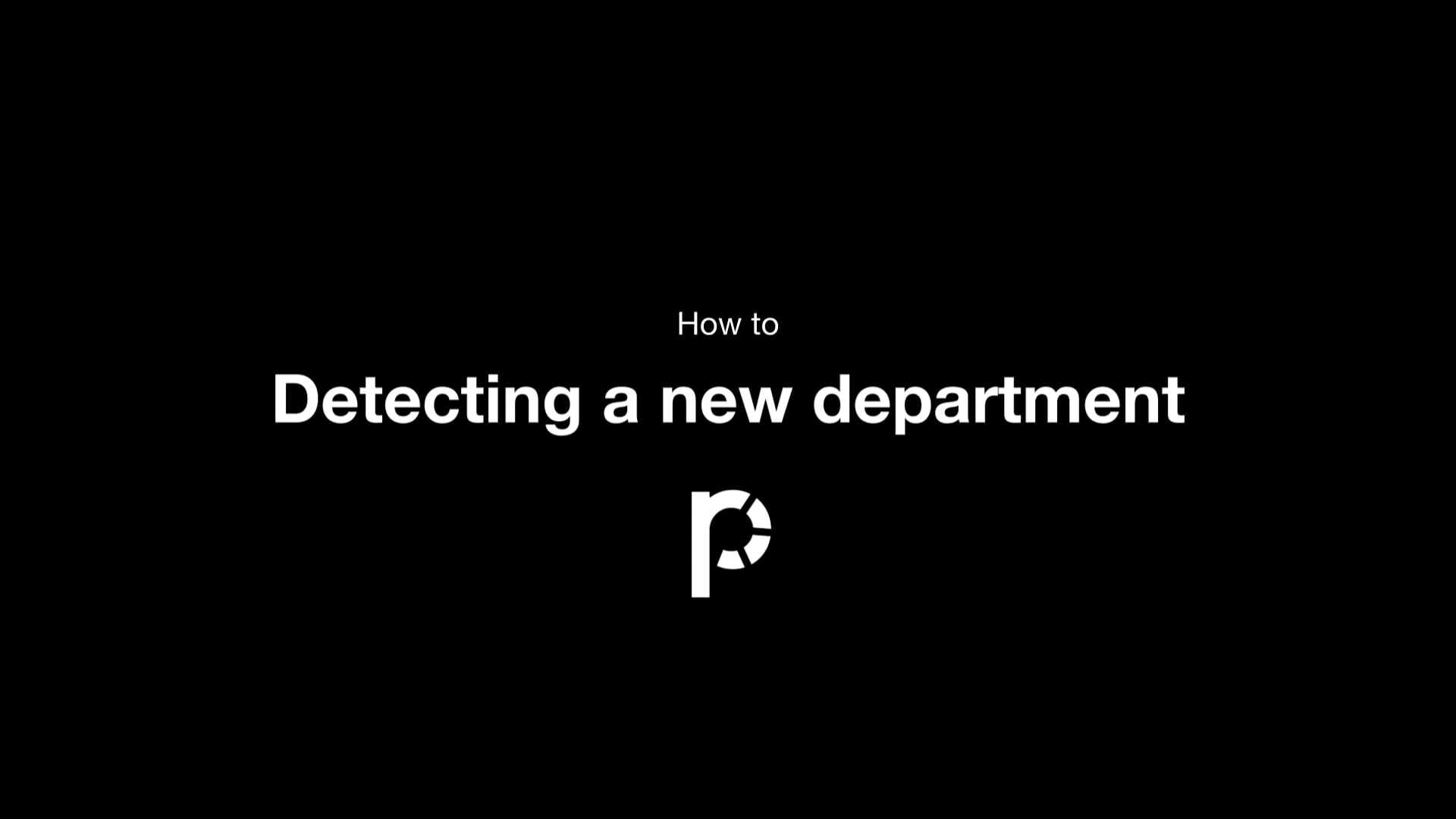 Detecting a new department