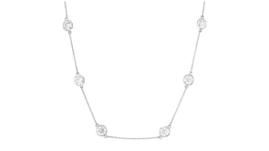 10.00 ct. t.w. Lab-Grown Diamond Station Necklace in 14kt White Gold