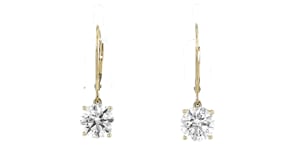 4.00 ct. t.w. Lab-Grown Diamond Drop Earrings in 14kt Yellow Gold