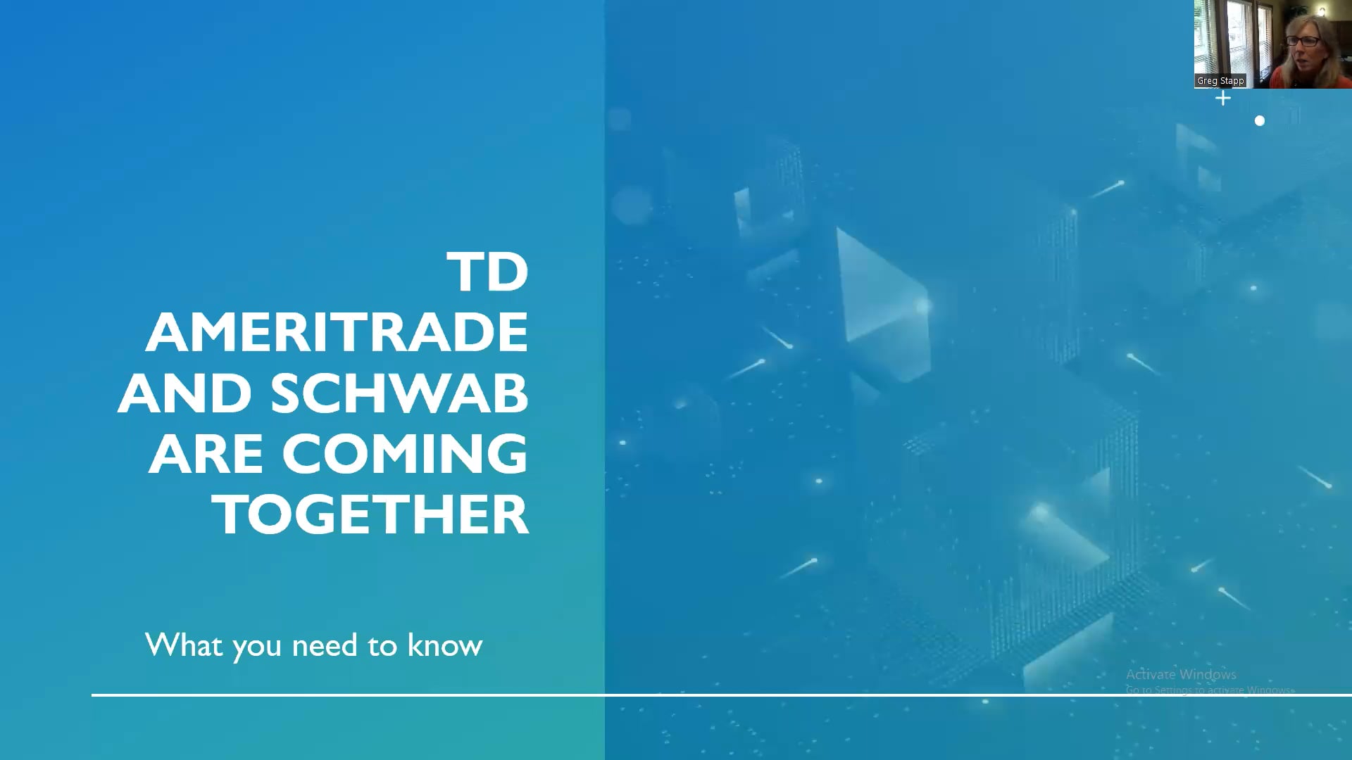 TD Ameritrade & Schwab Merger On Vimeo