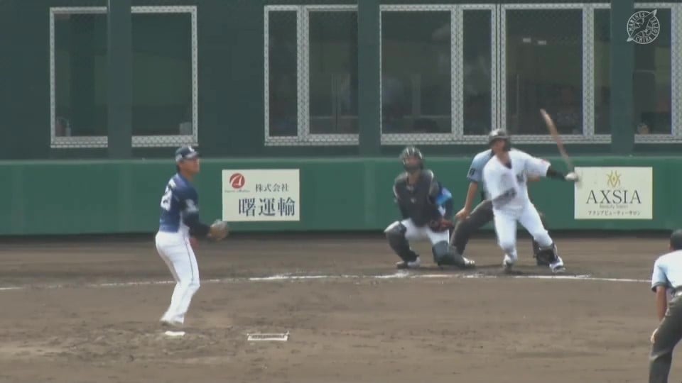【ファーム】初球を狙い打ち!! マリーンズ・三木亮 左中間へのタイムリーヒットで勝ち越し!!  2023年7月14日 千葉ロッテマリーンズ 対 埼玉西武ライオンズ