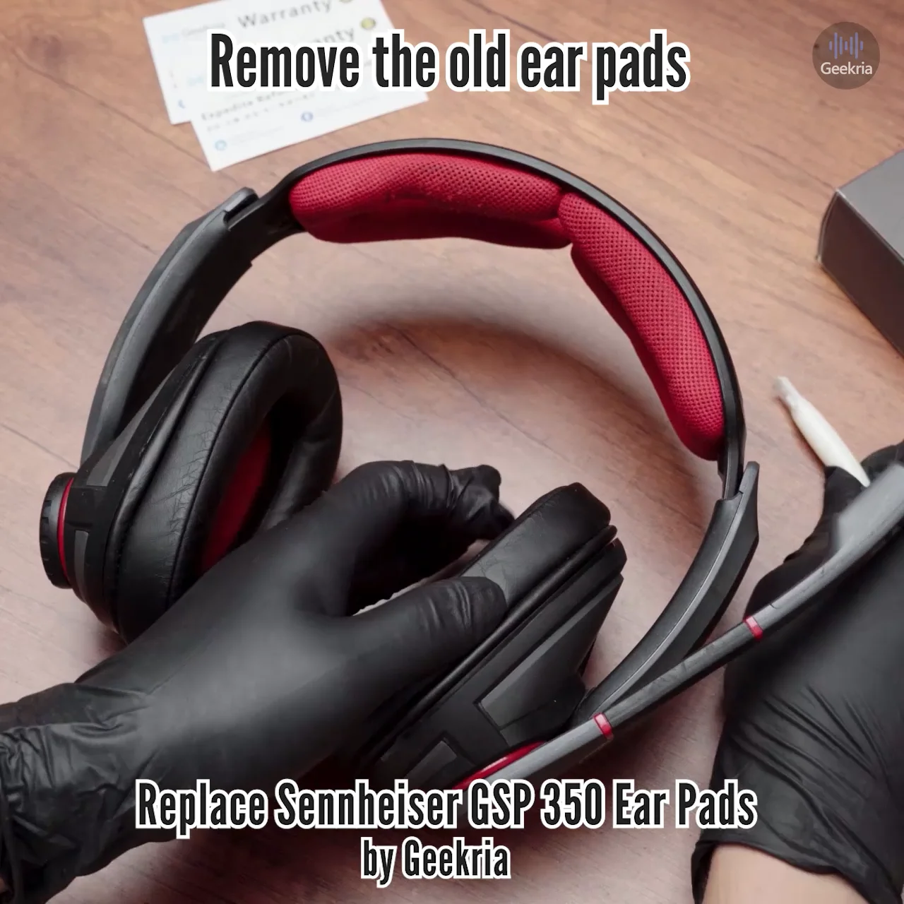 How to Replace Sennheiser GSP 350 Headphones Ear Pads Cushions Geekria