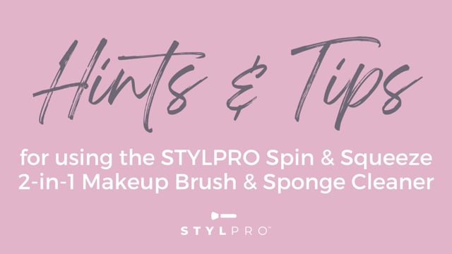 Video StylPro Spin & Squeeze 2-in-1 Makeup Brush & Sponge Cleaner (ENG)