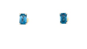 1.20 ct. t.w. London Blue Topaz Stud Earrings in 14kt Yellow Gold