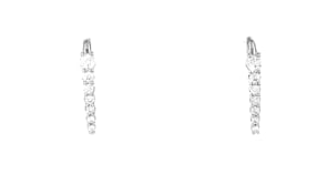 15 ct. t.w. Graduated Diamond Drop Earrings in Sterling Silver
