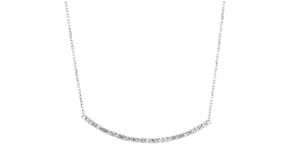 20 ct. t.w. Diamond Curved Bar Necklace in Sterling Silver