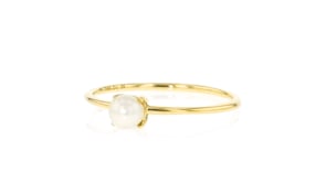 4mm Cultured Pearl Ring in 14kt Yellow Gold