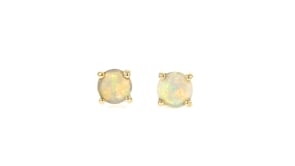 Opal Stud Earrings in 14kt Yellow Gold