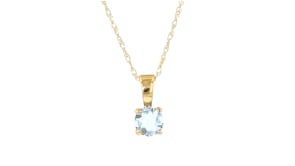 20 Carat Aquamarine Pendant Necklace in 14kt Yellow Gold