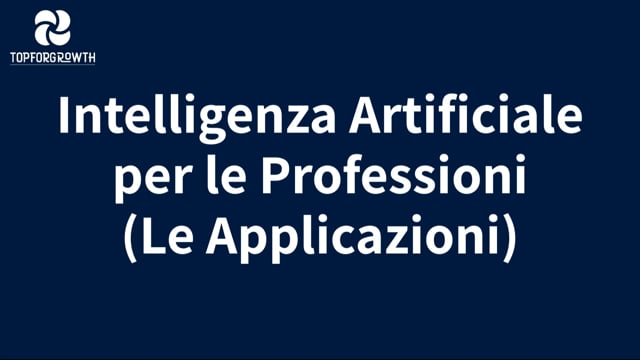 Roberto Magnani, Intelligenza Artificiale per le Professioni - Le applicazioni