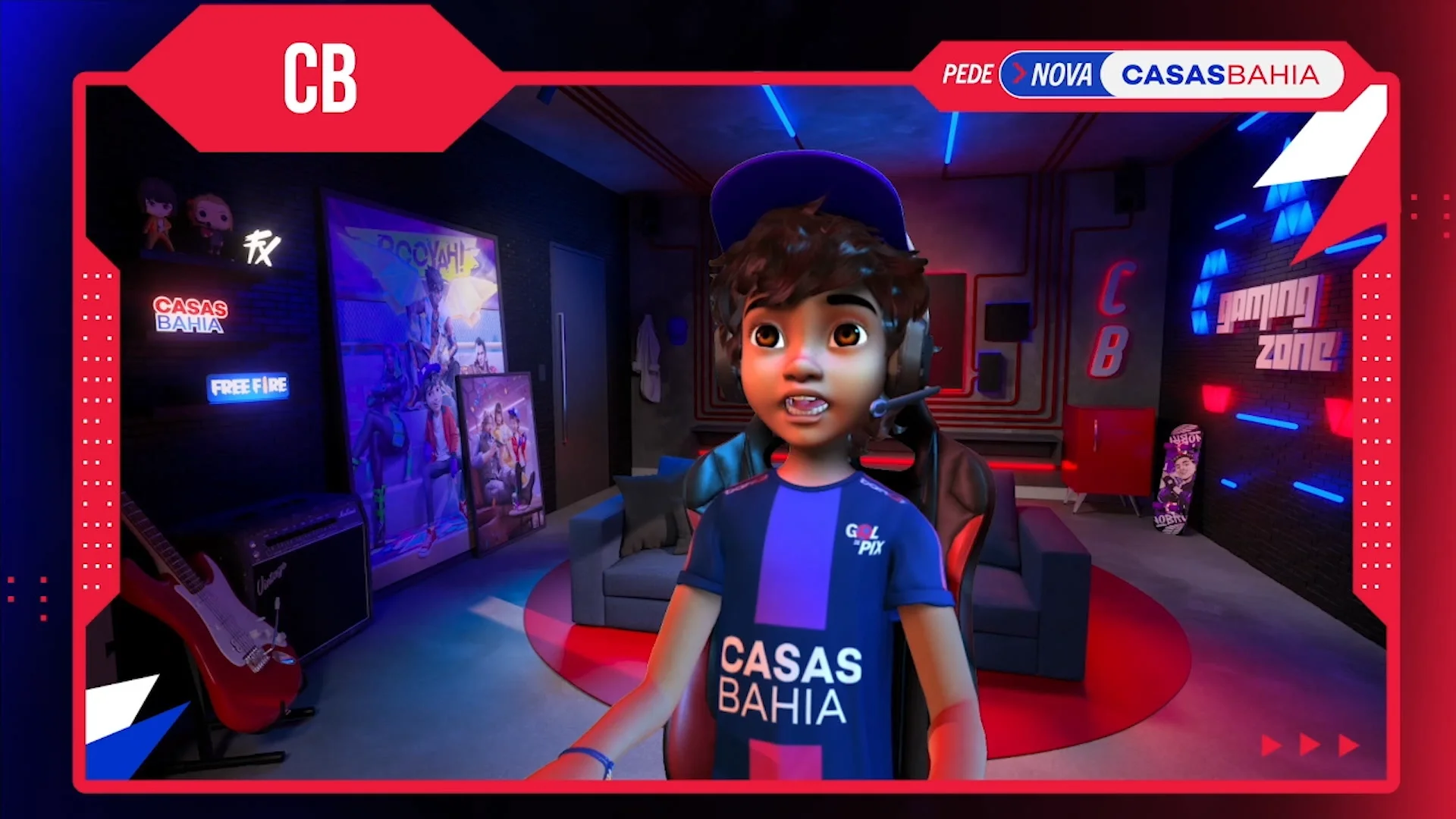 Casas Bahia lança CB como primeiro personagem streamer gamer do