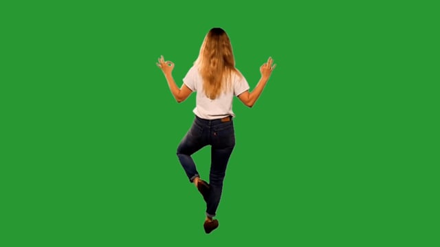 woman dancing green screen