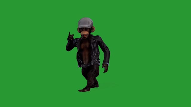 monkey dance green screen