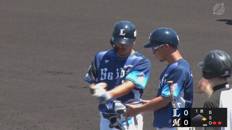 【ファーム】ライオンズ・川越誠司 一二塁間を破る先制のタイムリーヒット!!  2023年7月16日 千葉ロッテマリーンズ 対 埼玉西武ライオンズ