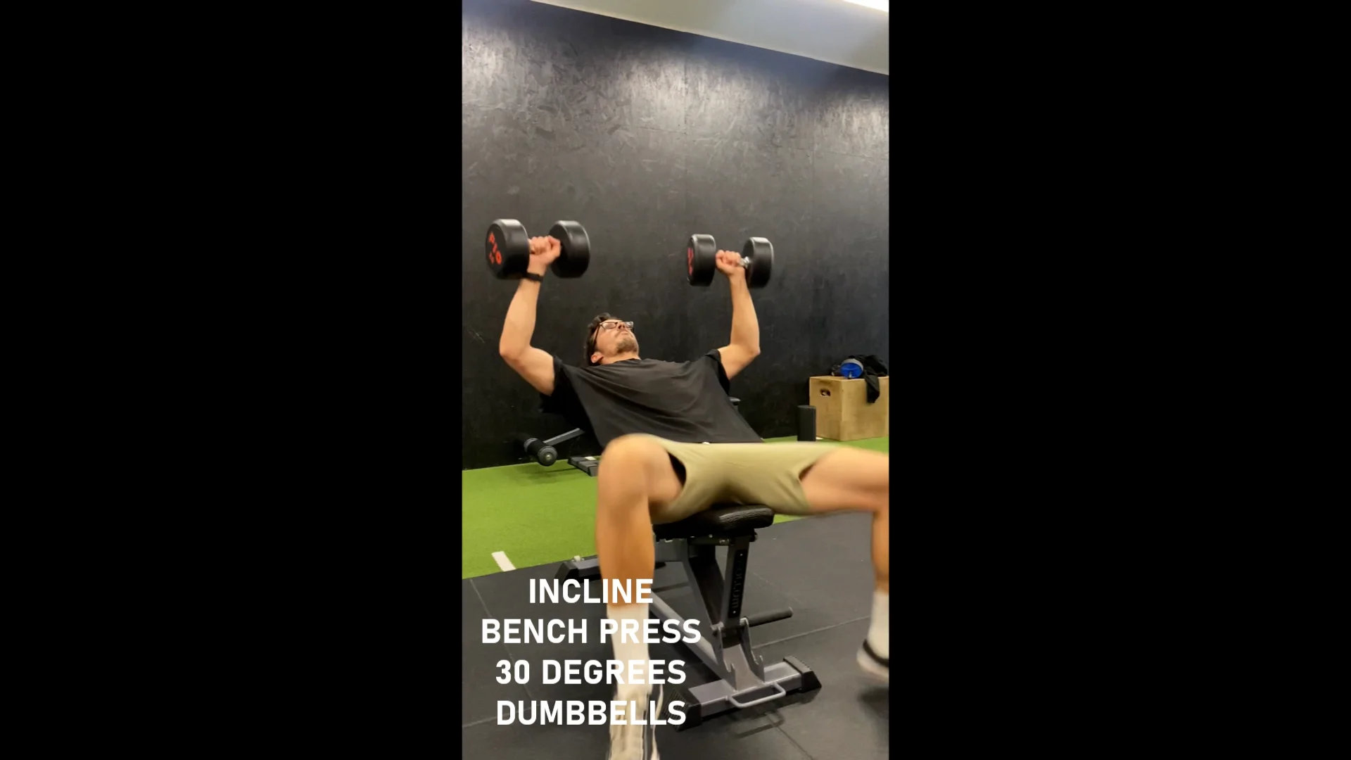 Incline Bench Press 30 Degrees Dumbbells