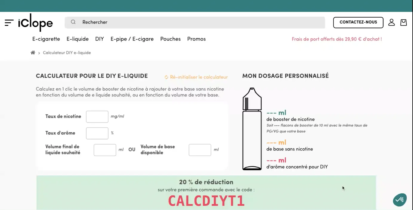 Notre calculateur DIY iClope.com