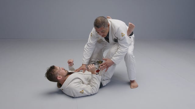 Foot lock from inside the guard position