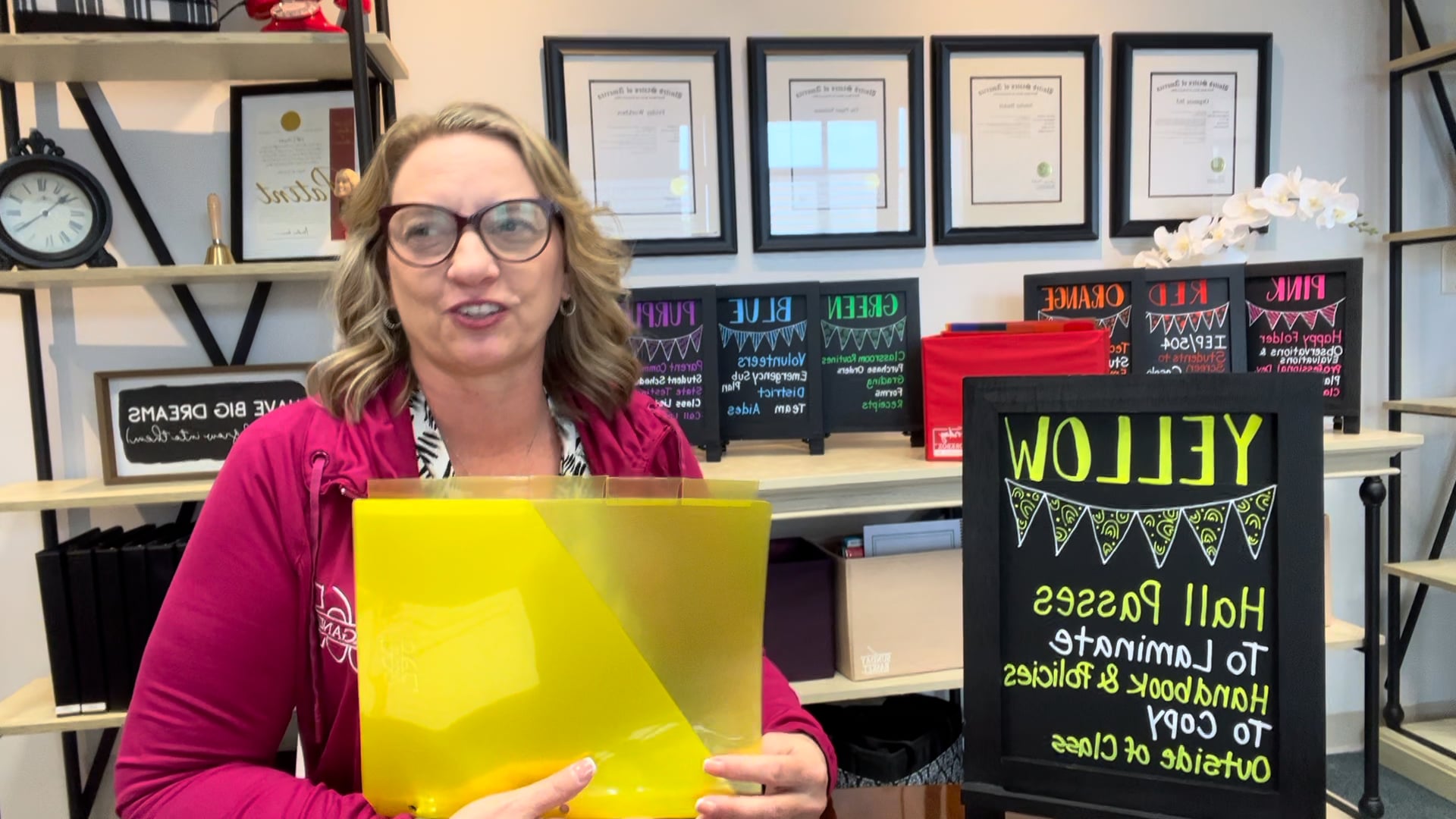 4. Yellow teacher workbox slash pockets on Vimeo