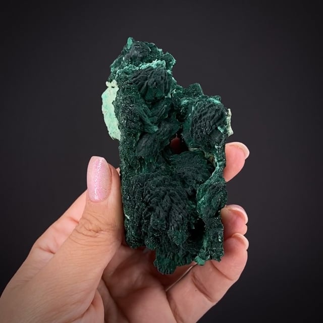 chatoyant Malachite ps. after Azurite