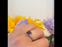 Amethyst Diamond 14k Rectangle-Shape Ring 13768-0246