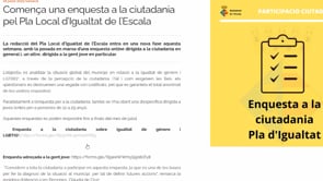 Comença una enquesta ciutadana pel Pla Local d’Igualtat de l’Escala