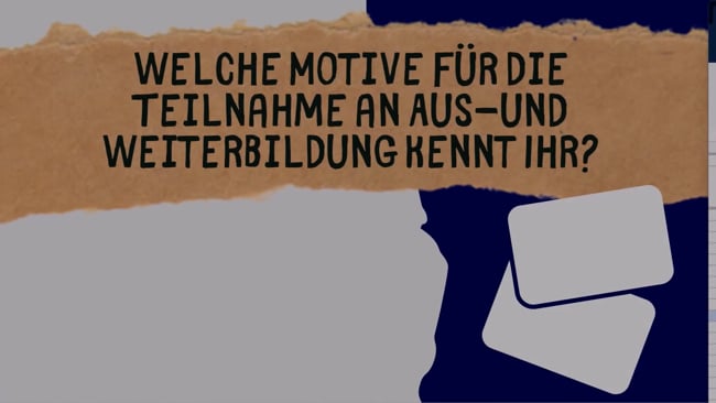 8 - Motivation für die Teilnahme an Aus- und Weiterbildung