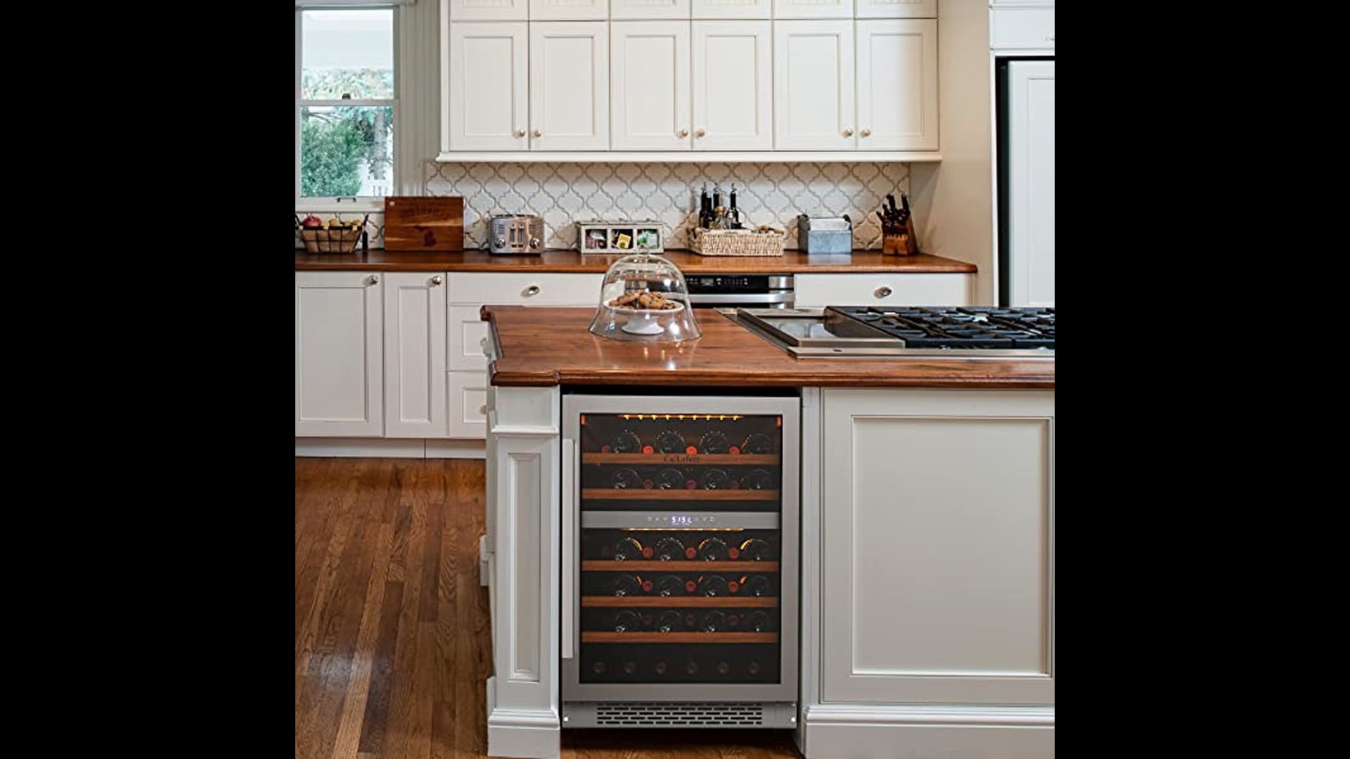 Ca'Lefort 24" 46Bottle BuiltIn Wine Cooler Dual Zone Refrigerator Low