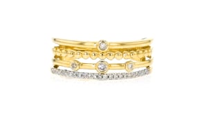 10 ct. t.w. Bezel-Set Diamond Multi-Row Ring in 14kt Yellow Gold