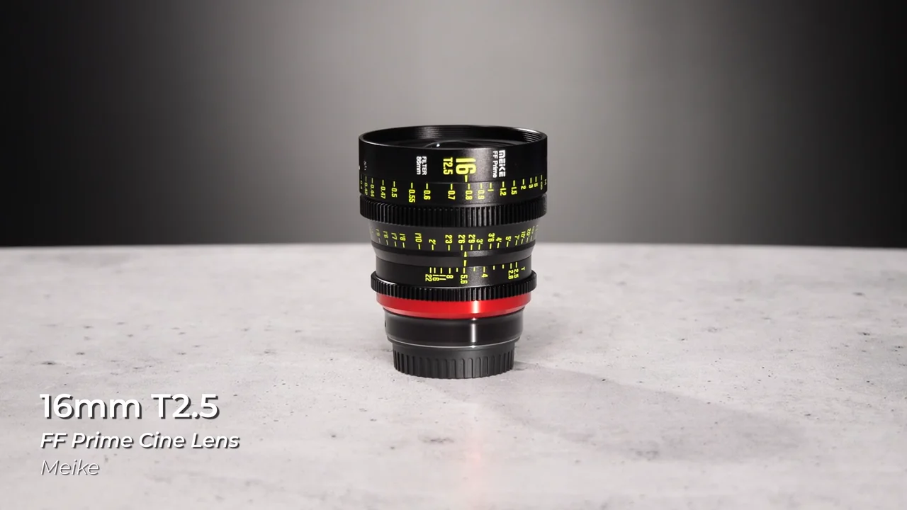 Meike FF Prime Cine 16mm T2.5 Lens (EF Mount, Feet) Meike FF Prime Cine 16mm T2.5 Lens (EF Mount, Feet)