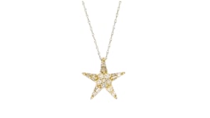 25 ct. t.w. Diamond Star Pendant Necklace in 14kt Yellow Gold