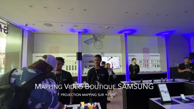Mapping vidéo pour l'inauguration du nouveau Samsung Expérience Store