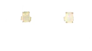 Opal Stud Earrings in 14kt Yellow Gold