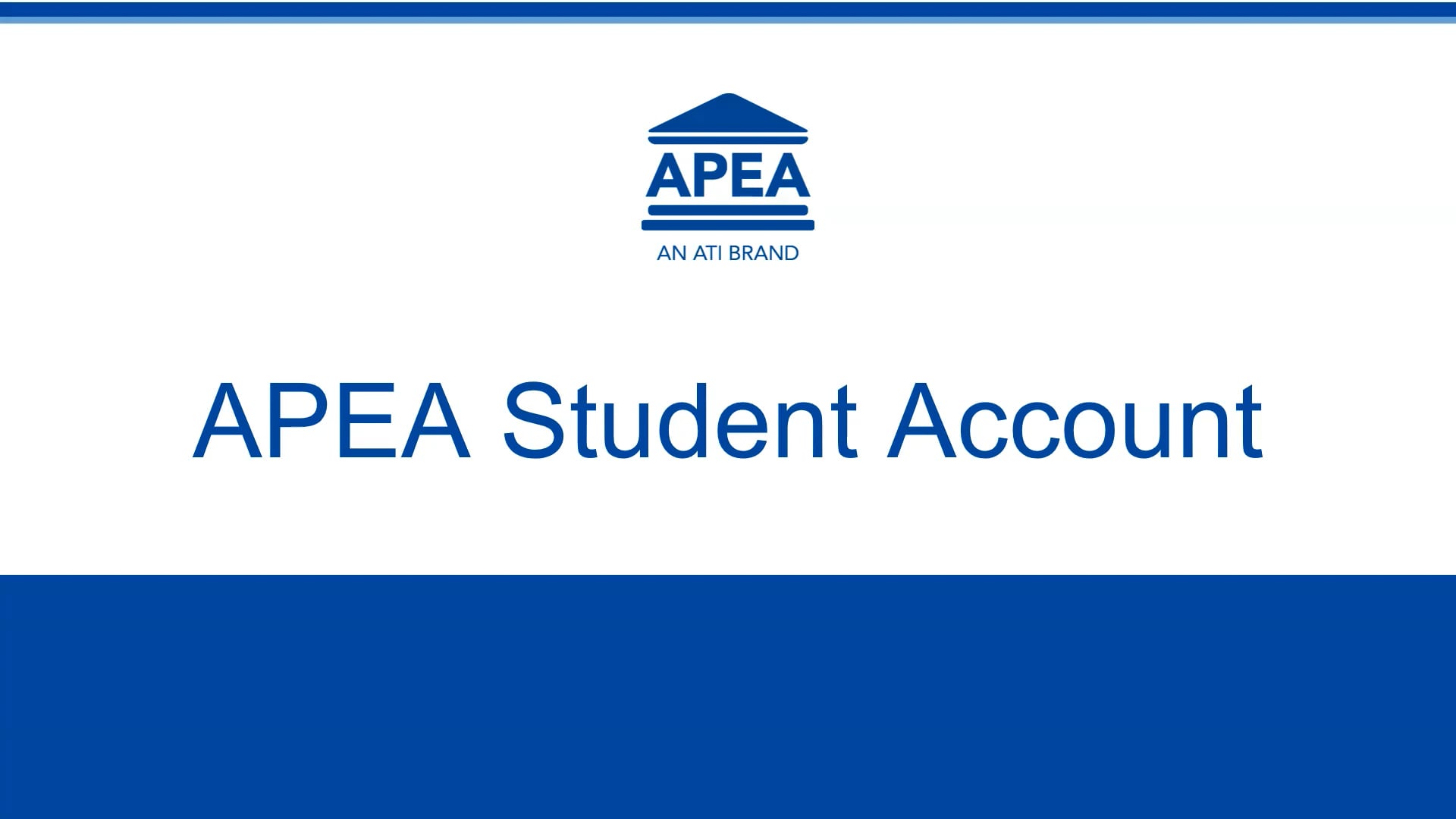 APEA Student Account Navigation